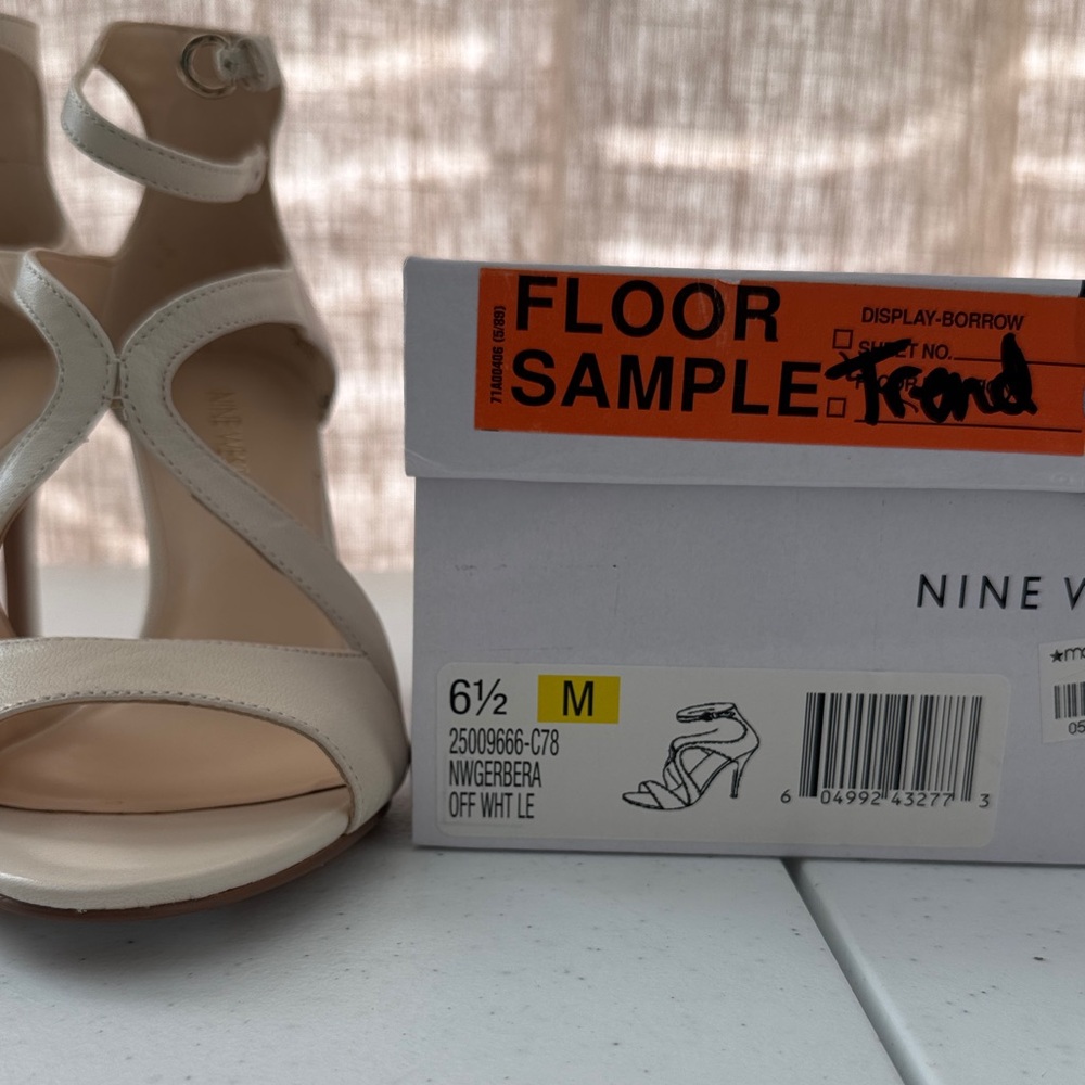 Nine West Off White Strappy Heels